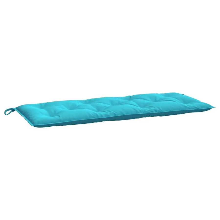 Coussin de banc de jardin turquoise 120x50x7 cm tissu - 2