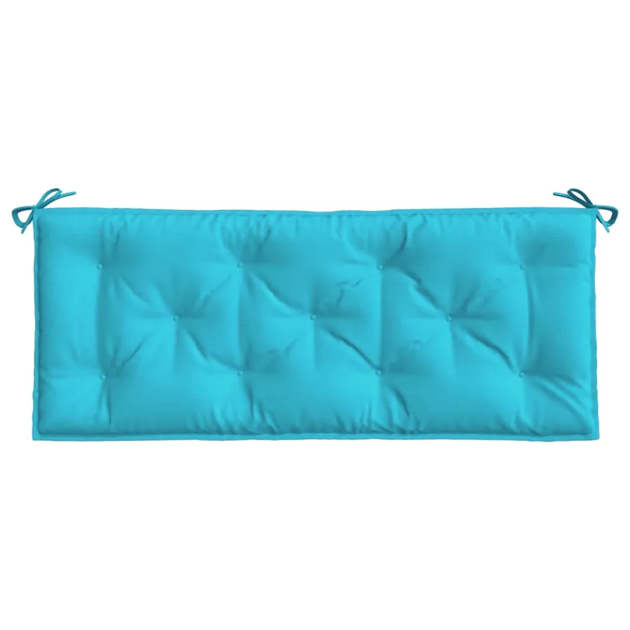Coussin de banc de jardin turquoise 120x50x7 cm tissu - 4
