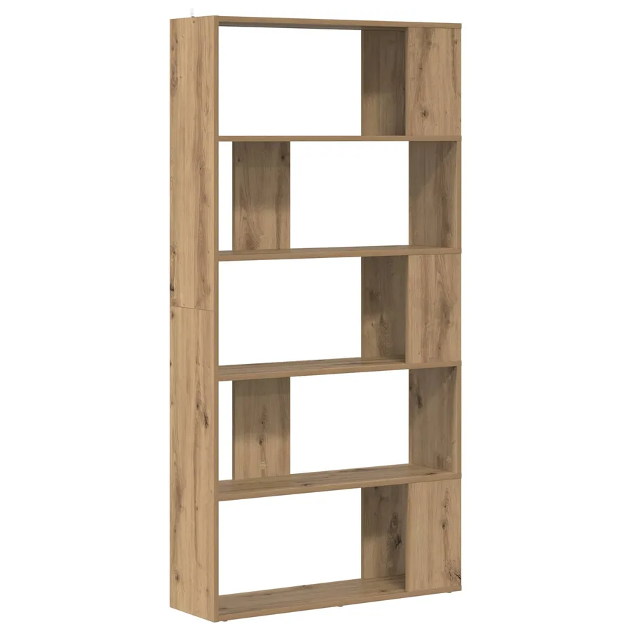 Bibliothèque 80 x 24 x 159 cm Bois d'ingénierie Chêne artisanal - 2