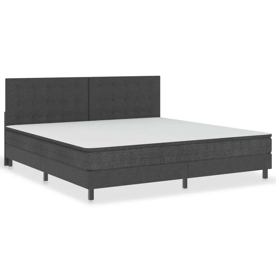 Tête de lit touffetée Gris foncé Tissu 200x200 cm - 3