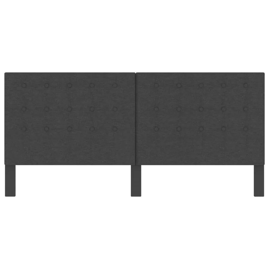 Tête de lit touffetée Gris foncé Tissu 200x200 cm - 4