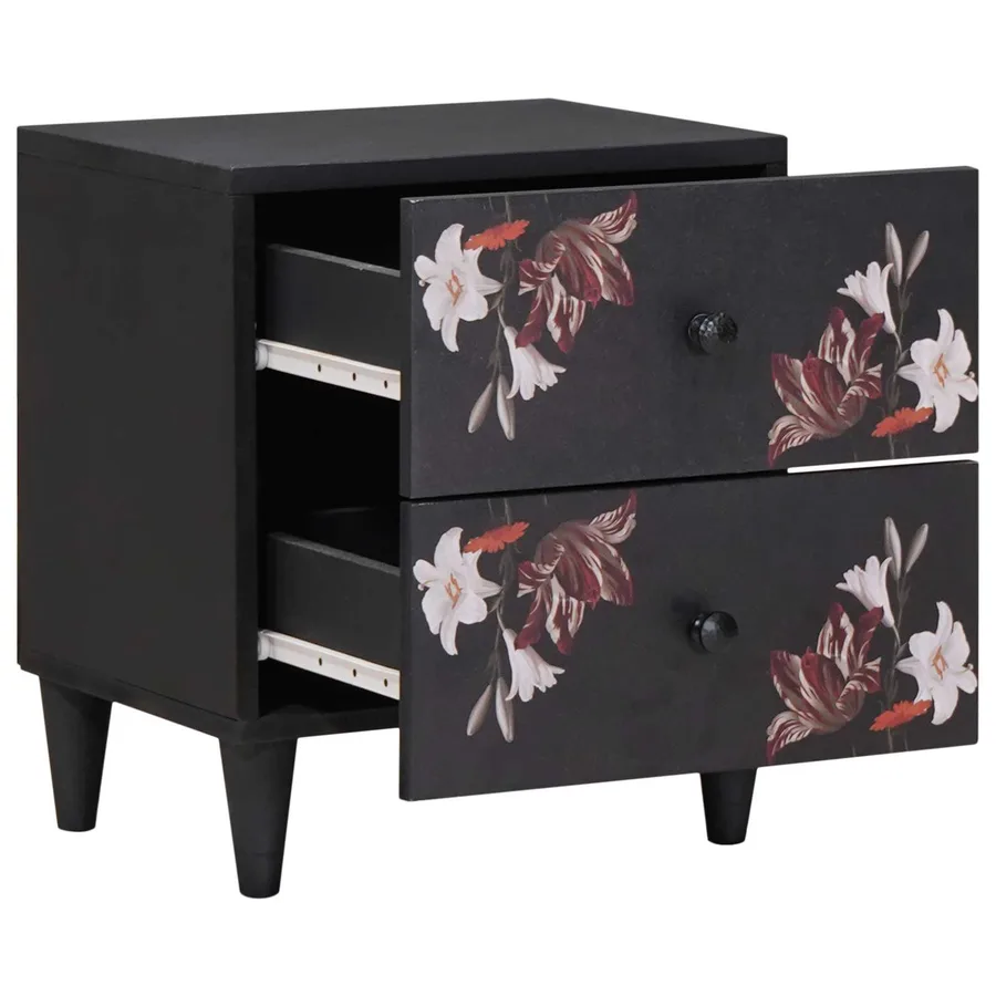 Table de chevet avec tiroir 2 pcs Marron 40 x 33,5 x 46 cm - 2