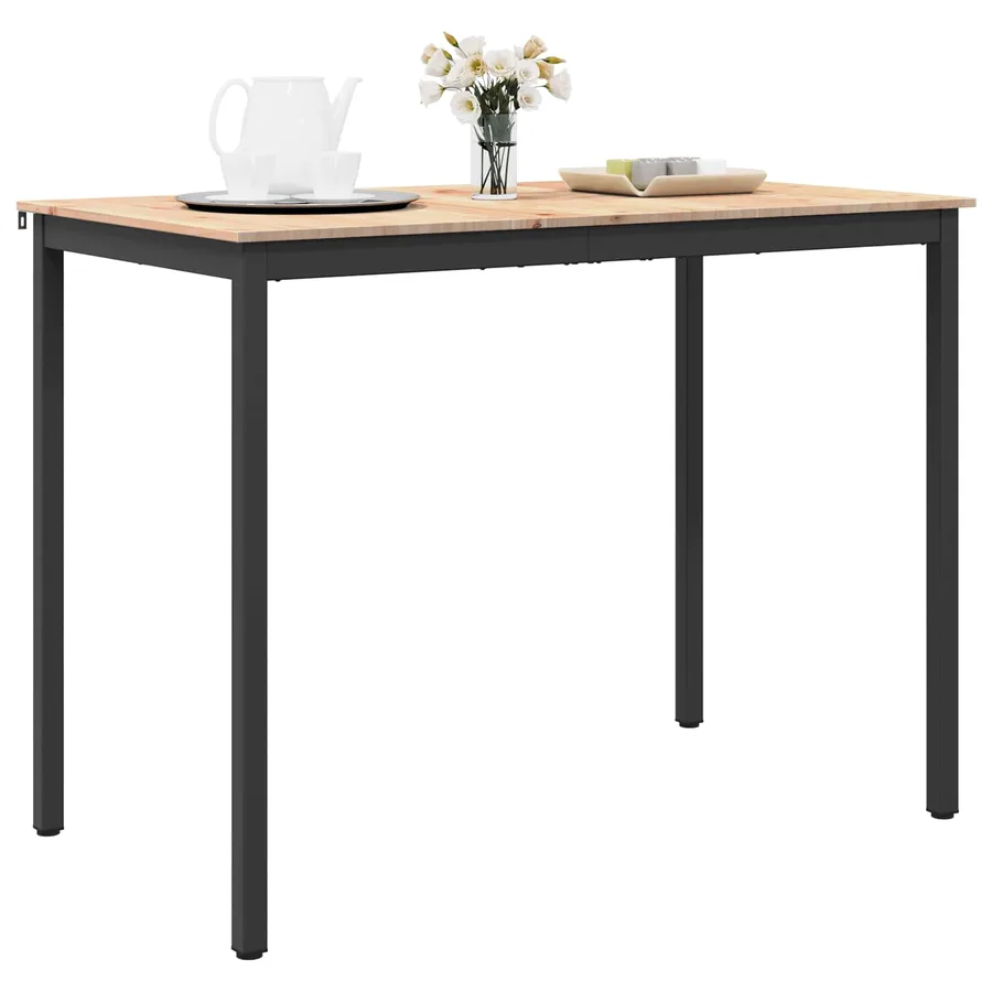 Table de bar Naturel 140 x 80 x 105 cm Bois de pin massif - 3