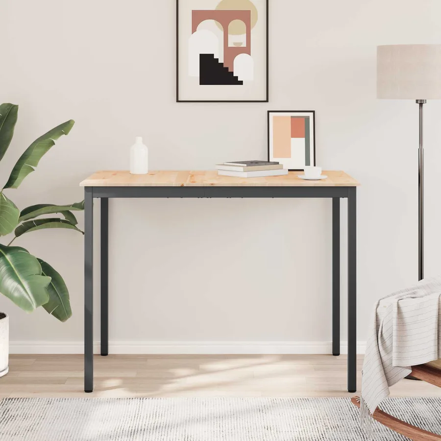 Table de bar Naturel 140 x 80 x 105 cm Bois de pin massif - 4