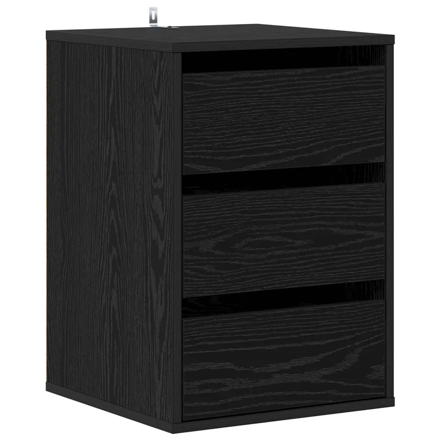 Armoire à tiroirs Chêne noir 41 x 40 x 58 cm Bois d'ingénierie - 2
