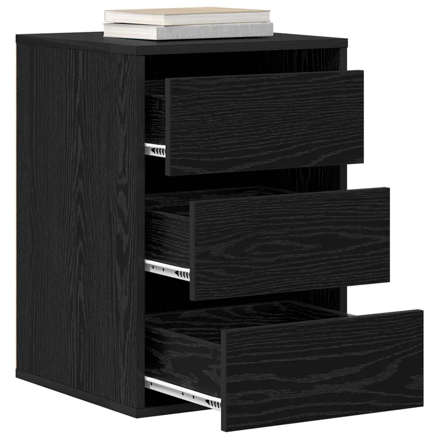 Armoire à tiroirs Chêne noir 41 x 40 x 58 cm Bois d'ingénierie - 3