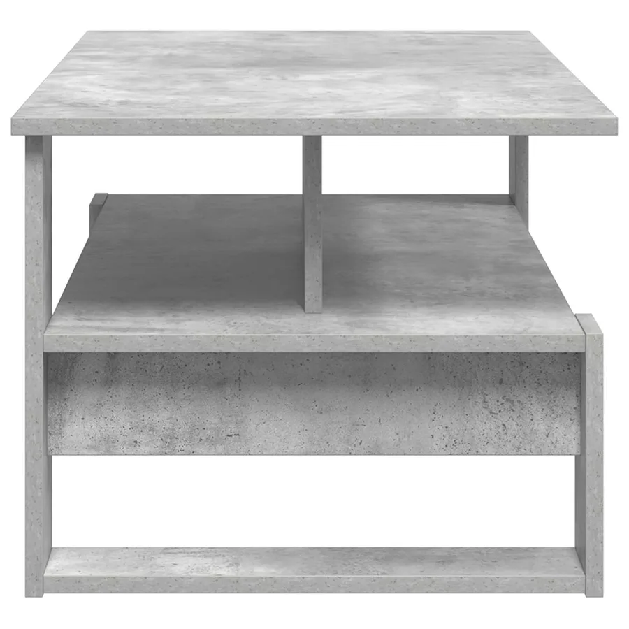 Table basse Gris béton 90 x 50 x 40 cm Bois d'ingénierie - 6