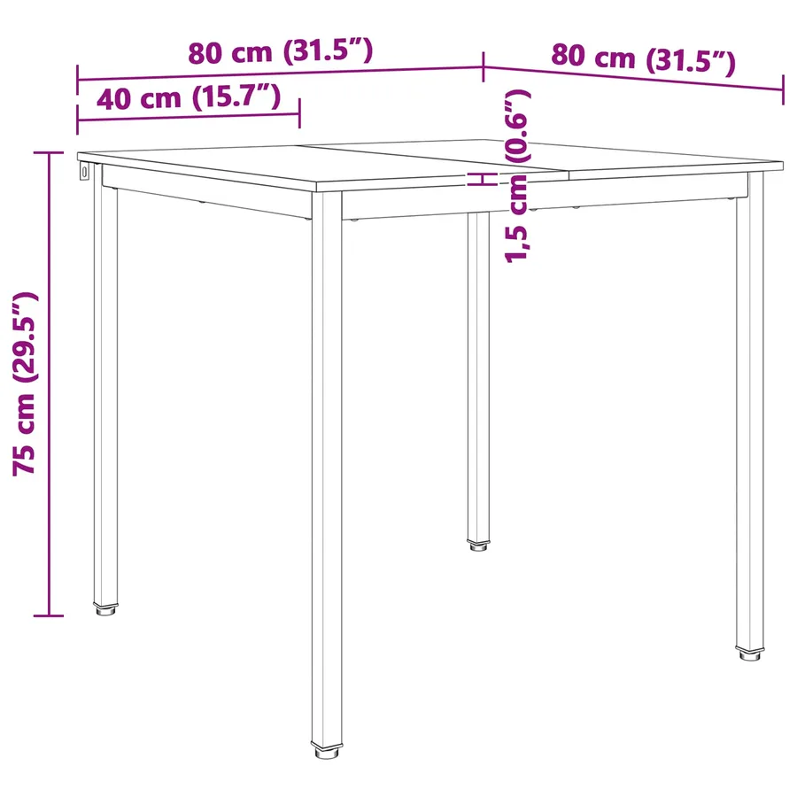 Table de salle à manger / Table de repas Naturel - 11
