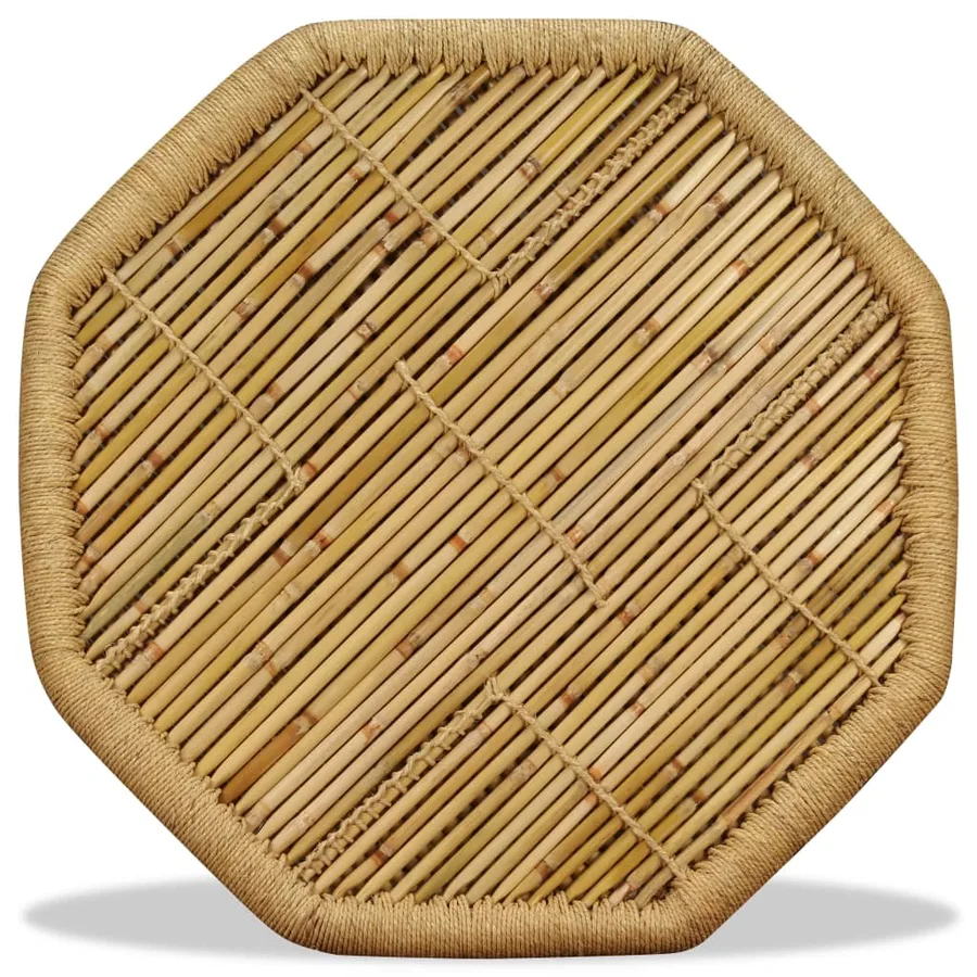 Table basse bambou octogonale 60 x 60 x 45 cm - 6