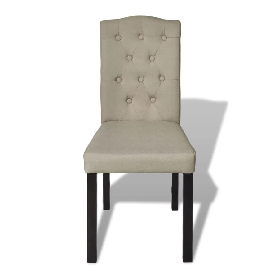 Chaises à manger lot de 4 poil de chameau tissu - 2
