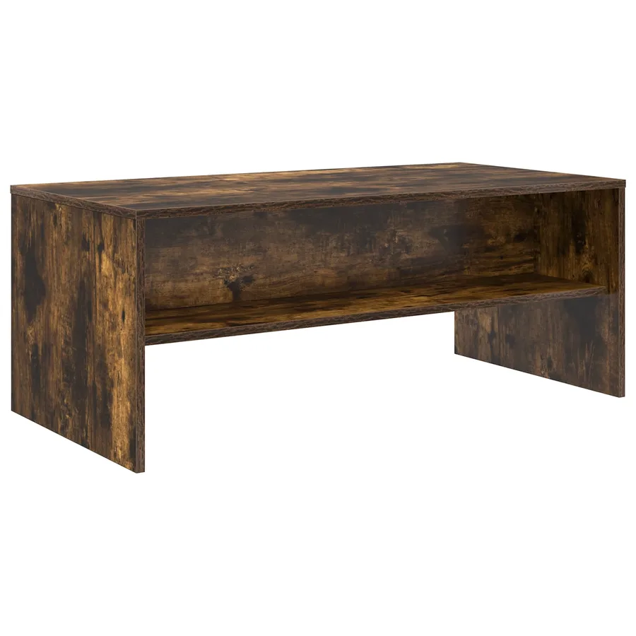 Table basse Chêne fumé 100 x 50 x 40 cm Bois d'ingénierie - 7