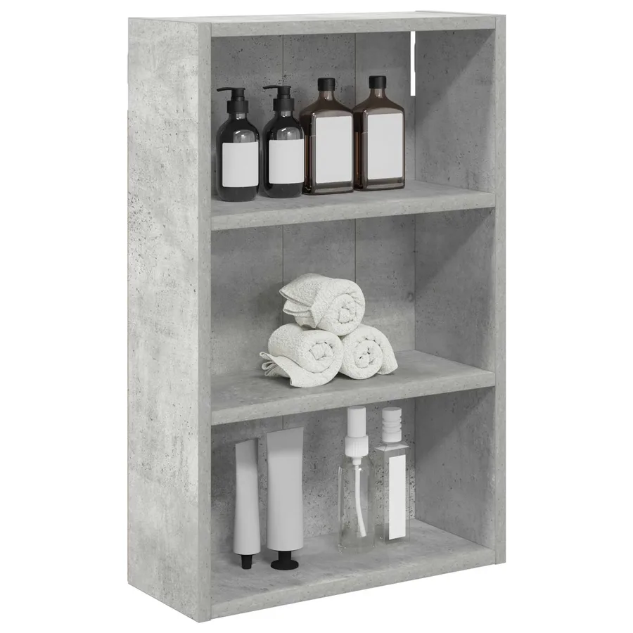 Armoire murale de salle de bain Gris Béton 40 x 16 x 62,5 cm - 3