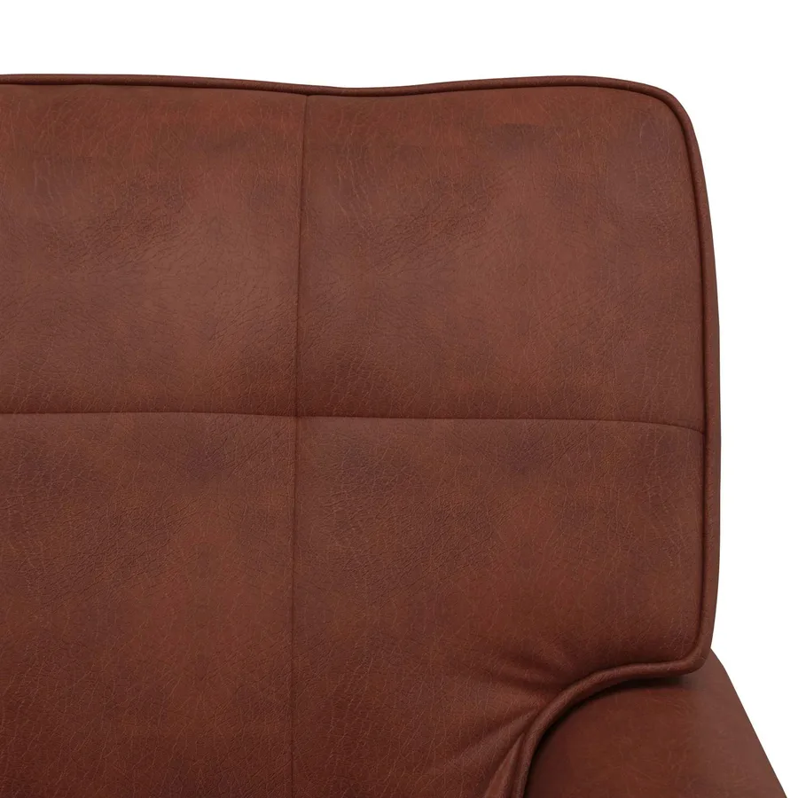 Chaise longue Brun Brillant 91 x 157 x 91 cm Simili cuir - 9