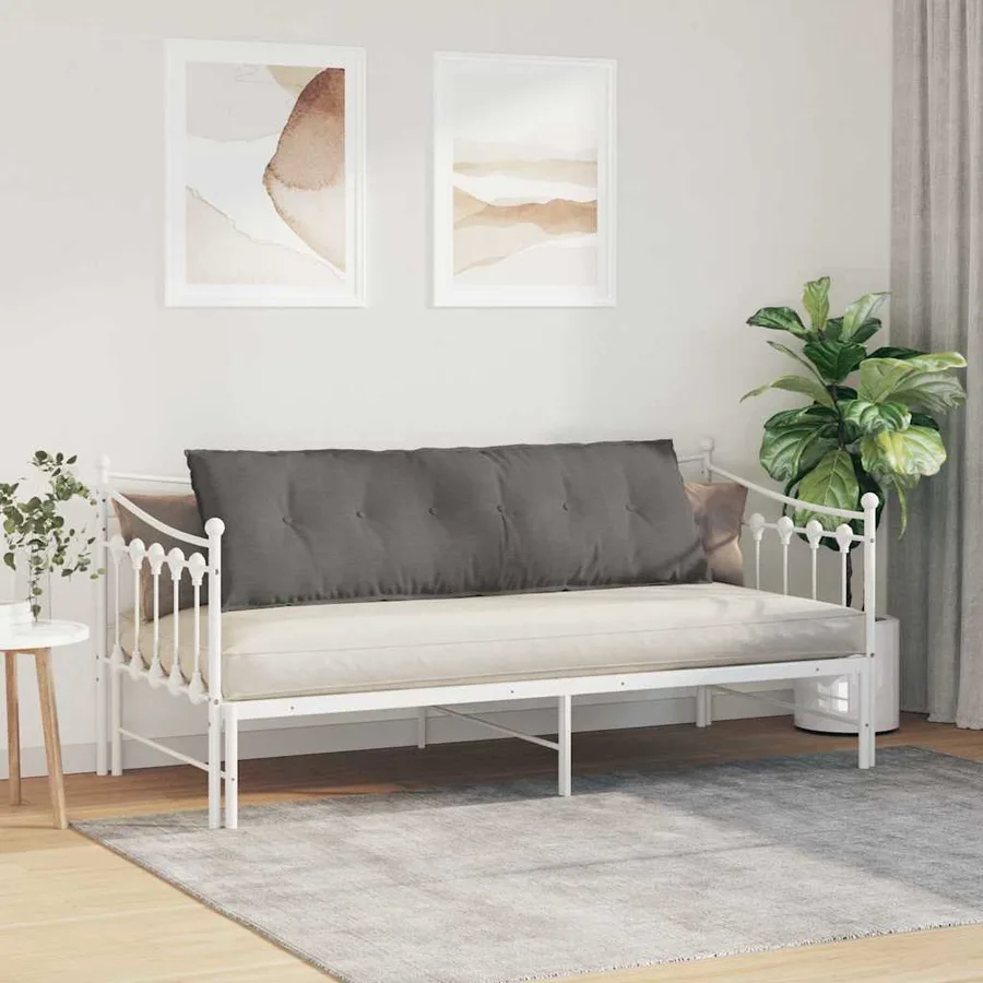 Coussin de Dos Gris clair 160 x 50 cm Tissu en velours côtelé - 4
