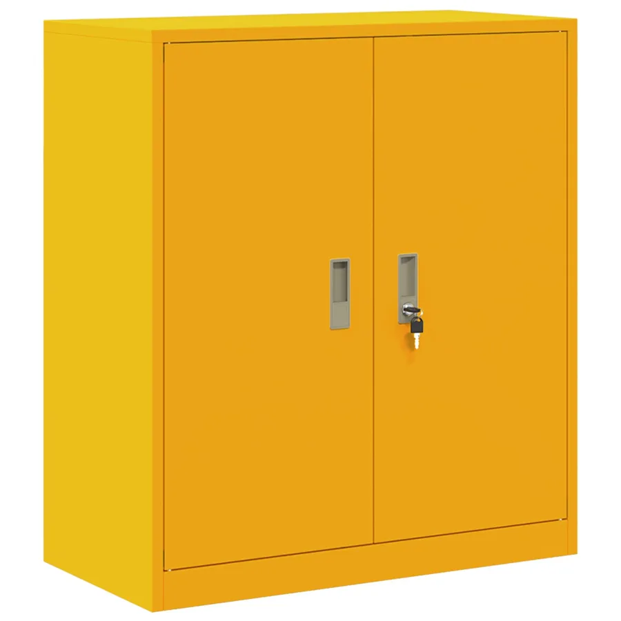 Armoire de rangement Jaune moutarde 80 x 40 x 90 cm Acier - 2