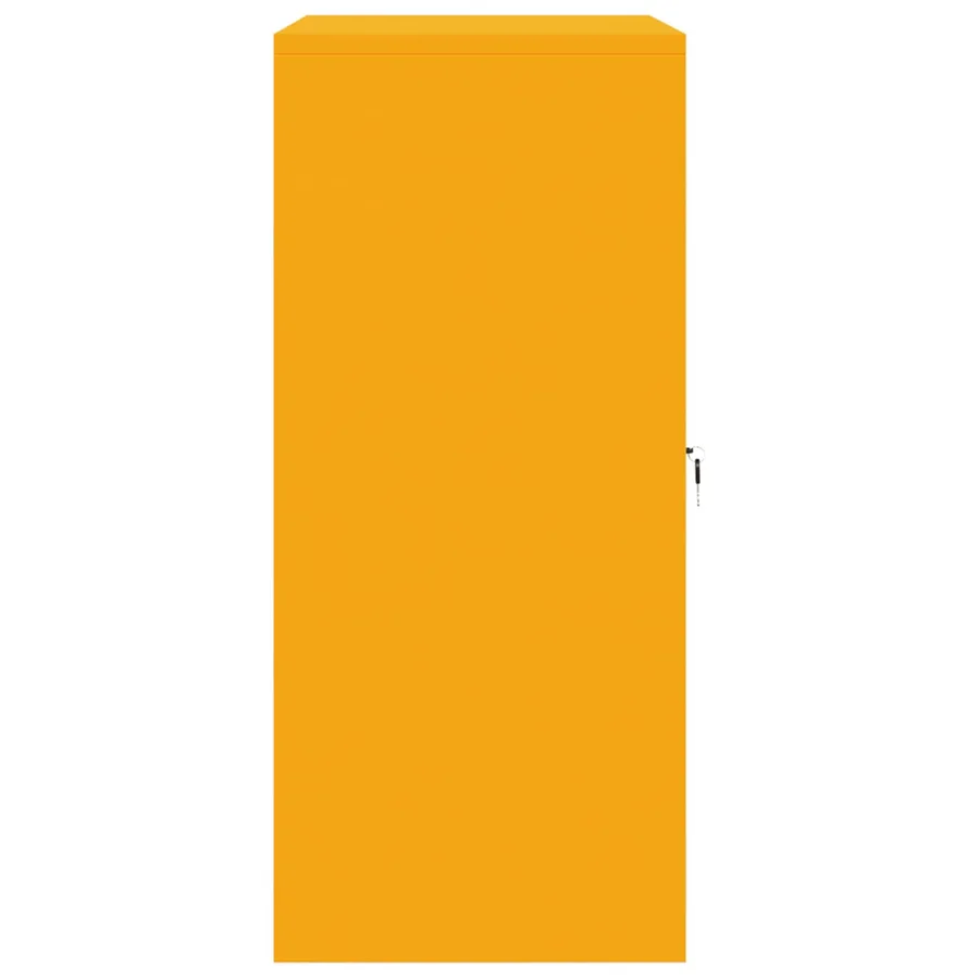 Armoire de rangement Jaune moutarde 80 x 40 x 90 cm Acier - 7