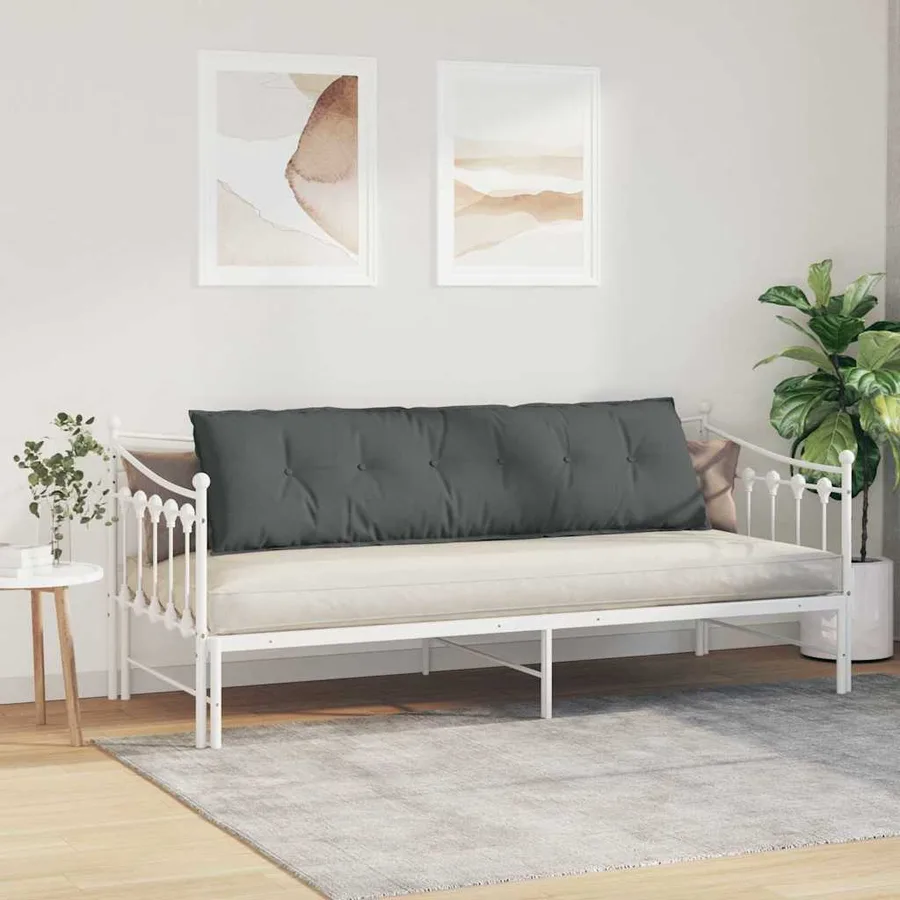 Coussin de Dos Gris foncé 180 x 19 x 50 cm tissu - 4