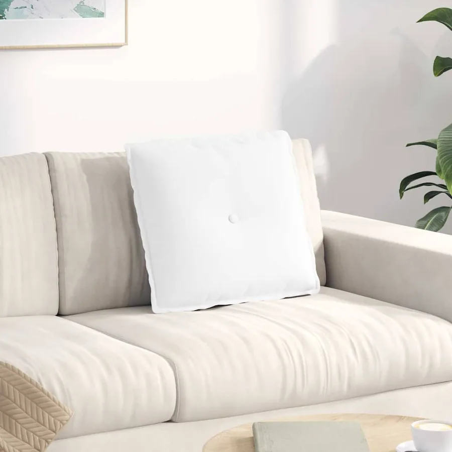 Coussin de Dos Blanc 50 x 19 x 45 cm tissu