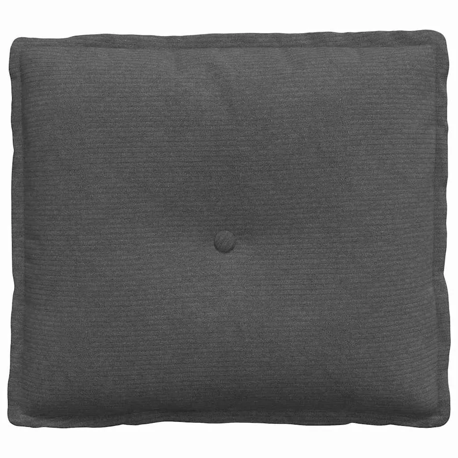 Coussin de Dos Gris foncé 50 x 45 cm Tissu en velours côtelé - 5