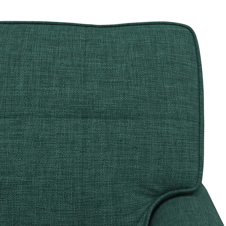 Chaise longue avec coussin Vert foncé 91 x 157 x 91 cm tissu - 9