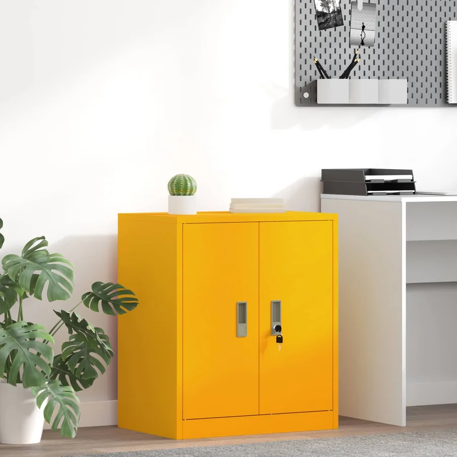 Armoire de rangement Jaune moutarde 60 x 40 x 70 cm Acier