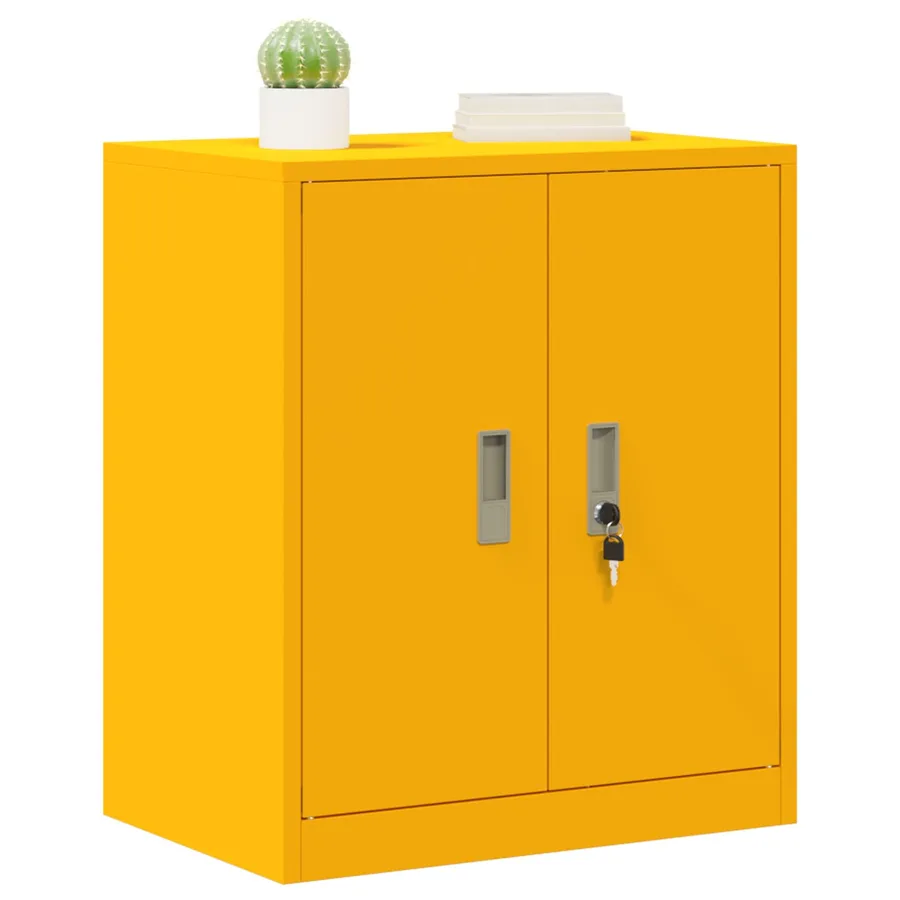 Armoire de rangement Jaune moutarde 60 x 40 x 70 cm Acier - 3