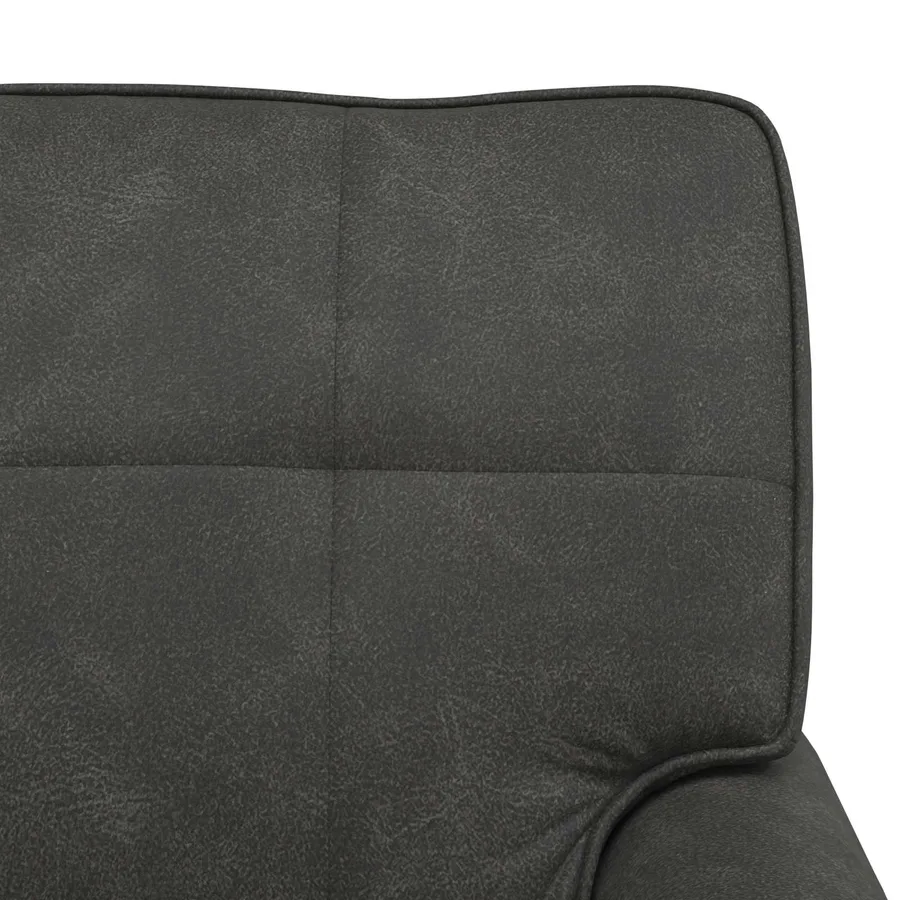 Chaise longue avec coussin Noir 91 x 157 x 91 cm Simili cuir - 9