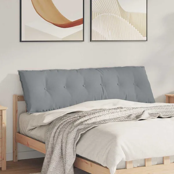 Coussin de Dos Gris clair 160 x 19 x 50 cm tissu