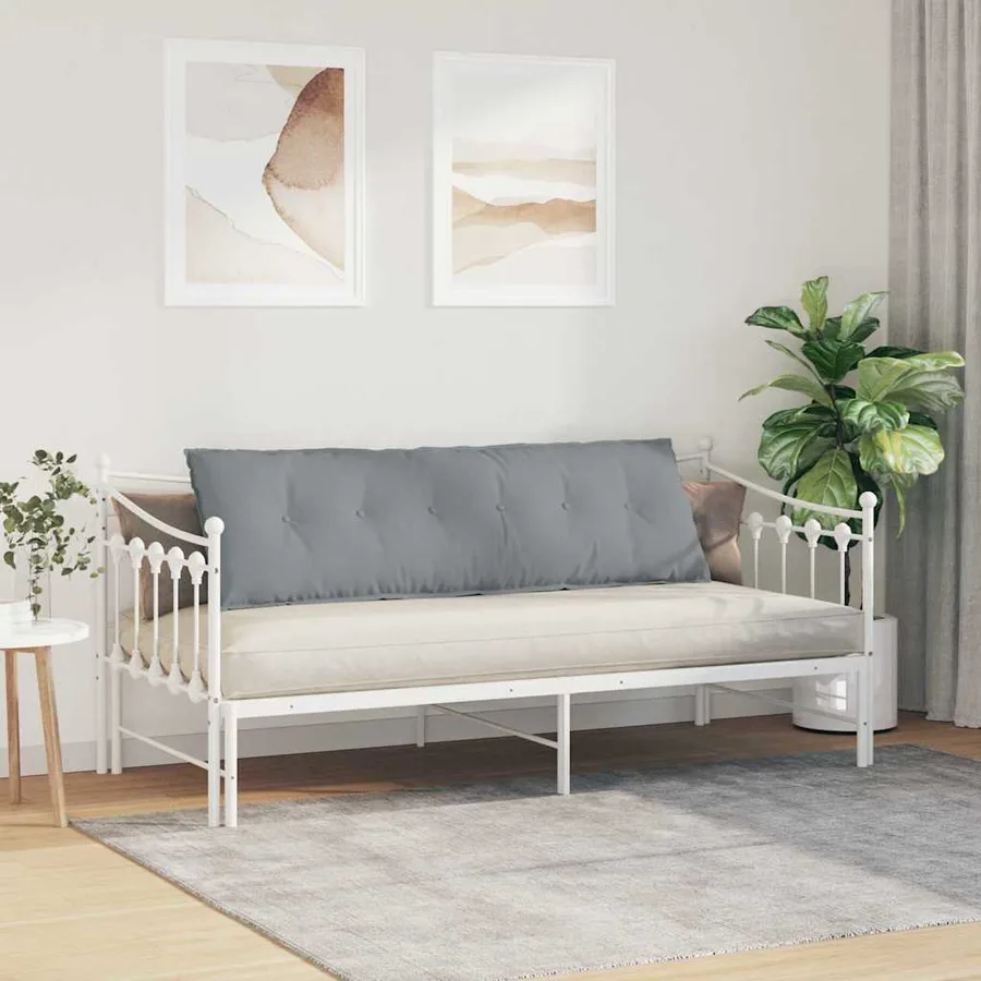 Coussin de Dos Gris clair 160 x 19 x 50 cm tissu - 4
