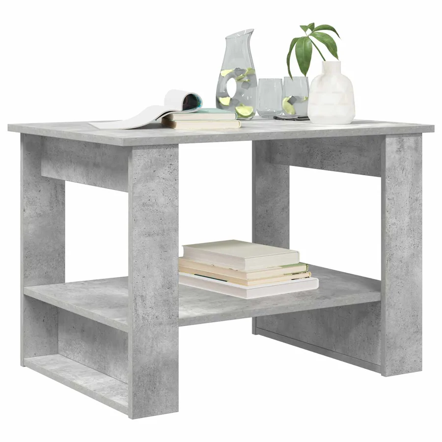 Table basse Gris béton 72 x 50 x 50 cm Bois d'ingénierie - 3