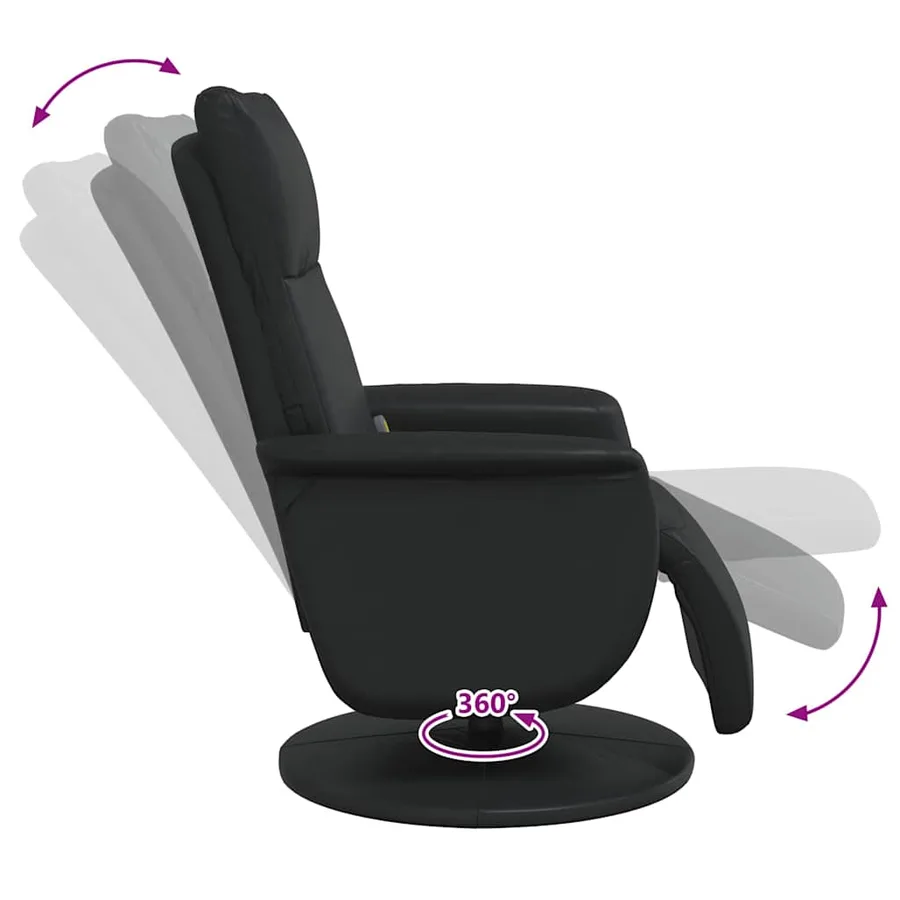 Fauteuil de massage inclinable Noir 71 x 90 x 105 cm - 8