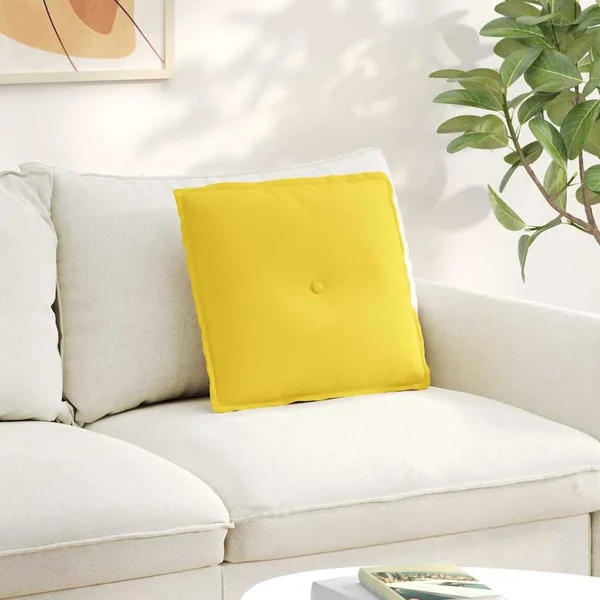 Coussin de Dos Jaune clair 50 x 19 x 45 cm tissu