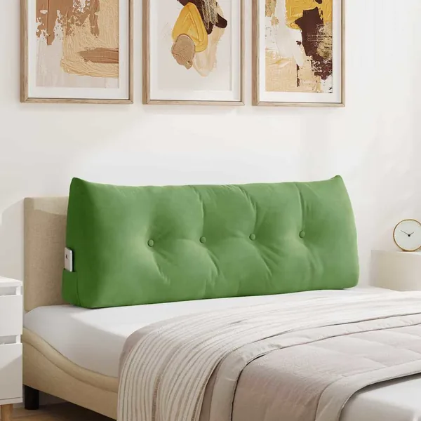 Coussin de Dos Vert clair 120 x 24 x 50 cm Velours