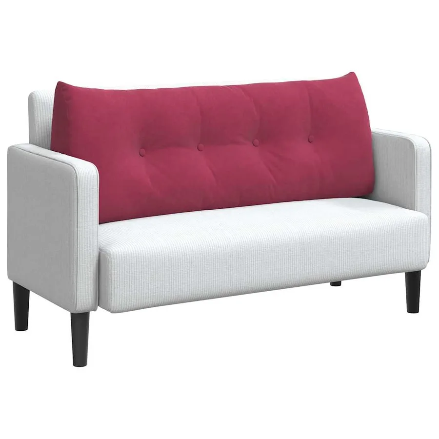 Coussin de Dos Bordeaux 120 x 24 x 50 cm Velours - 3