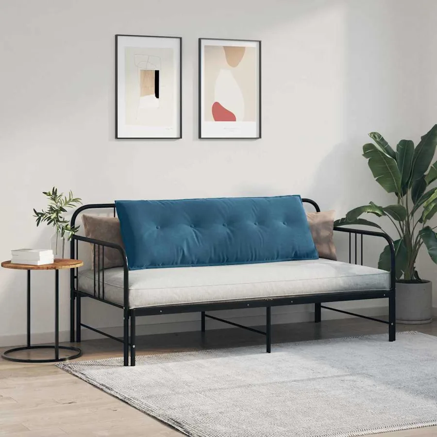 Coussin de Dos Bleu 140 x 50 cm Tissu en velours côtelé - 4