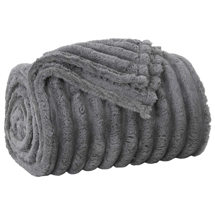 Jeté Gris foncé 150 x 130 cm Toison - 2