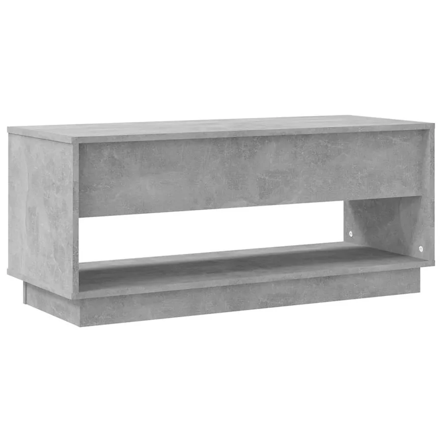 Meuble TV gris béton 102x41x44 cm bois d'ingénierie - 7