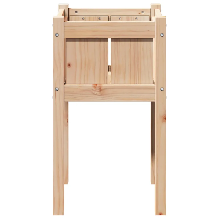 Cache-pot de jardin Nature 40 x 40 x 70 cm Bois de pin massif - 4