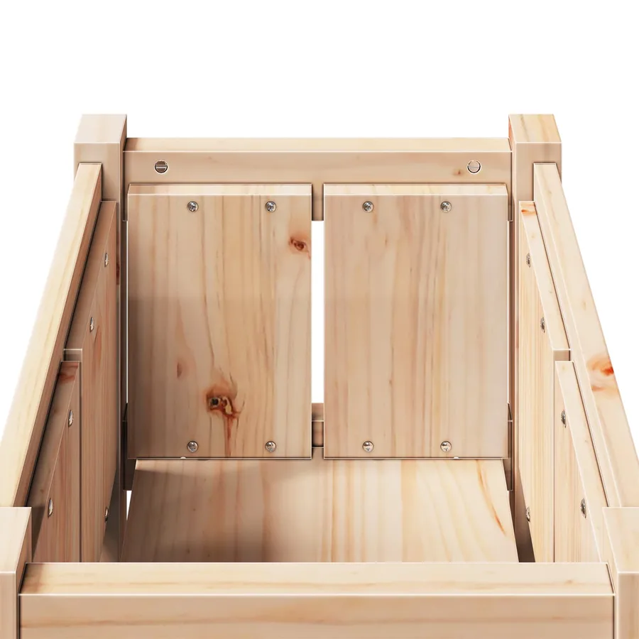Cache-pot de jardin Nature 40 x 40 x 70 cm Bois de pin massif - 5