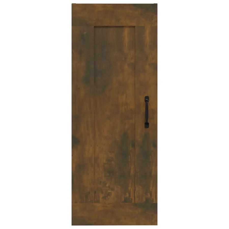 Armoire suspendue Chêne fumé 35x34x90 cm Bois d'ingénierie - 5