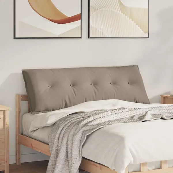 Coussin de Dos Taupe 140 x 50 cm Tissu en microfibre