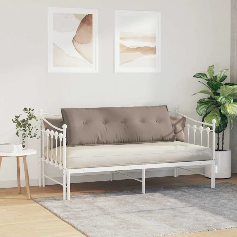Coussin de Dos Taupe 140 x 50 cm Tissu en microfibre - 4