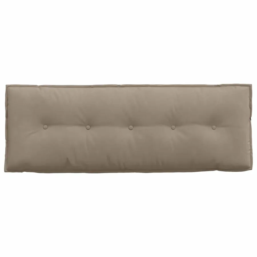 Coussin de Dos Taupe 140 x 50 cm Tissu en microfibre - 6