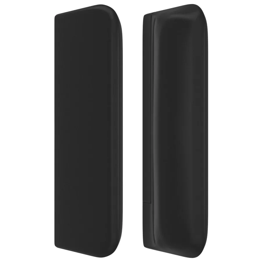 Tête de lit avec oreilles Noir 203x16x78/88 cm Similicuir - 4