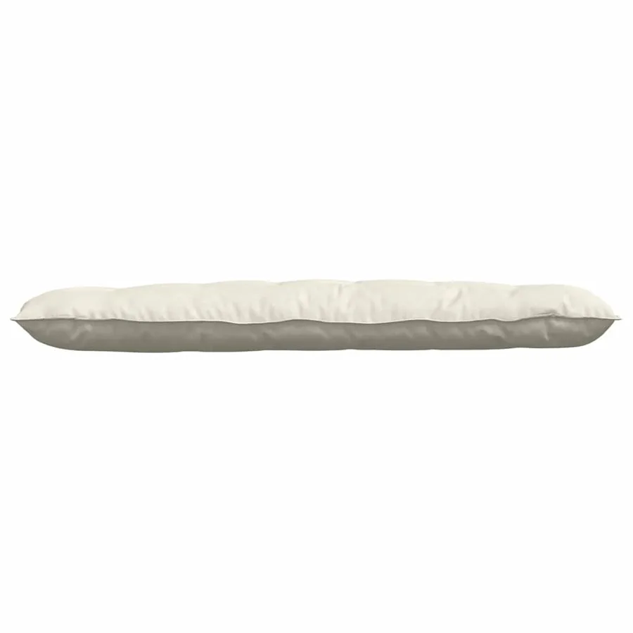 Coussin de Dos Crème 160 x 50 cm Tissu en velours côtelé - 5