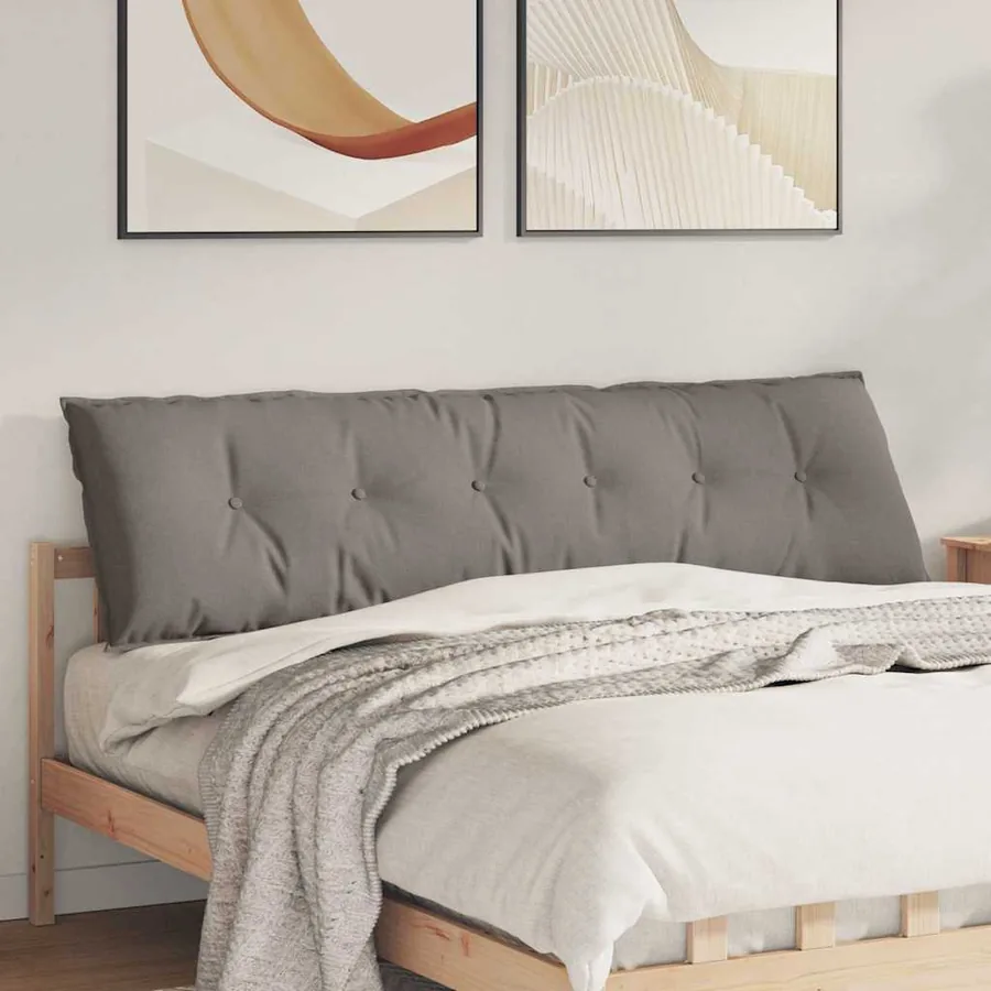 Coussin de Dos Taupe 180 x 19 x 50 cm tissu