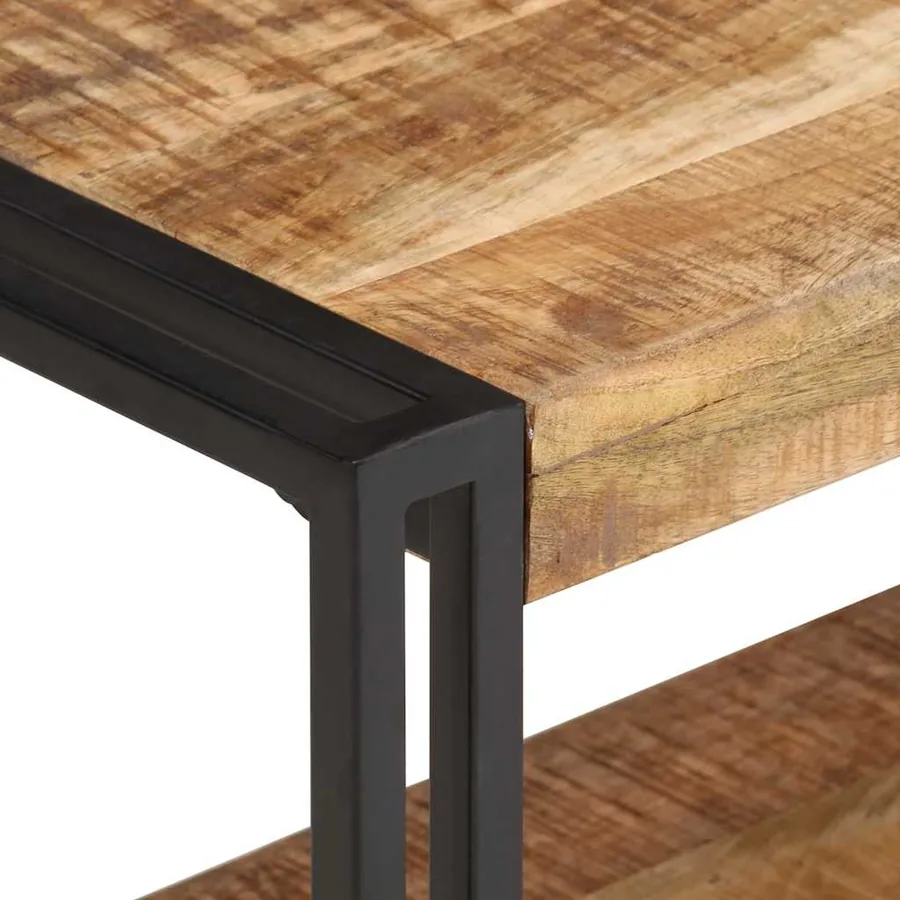 Meuble TV 120x30x40 cm Bois de manguier brut - 4