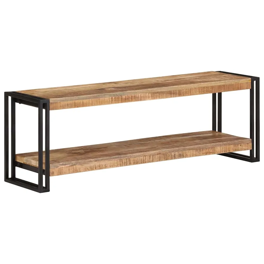 Meuble TV 120x30x40 cm Bois de manguier brut - 6