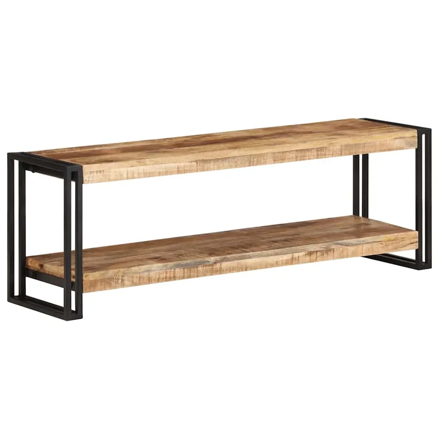 Meuble TV 120x30x40 cm Bois de manguier brut - 7