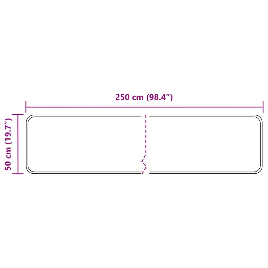 Coureur de Tapis MARSA Noir 50 x 250 cm Polyester et PVC - 7